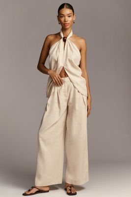 Faithfull The Brand Sofia Linen Wide-Leg Trousers