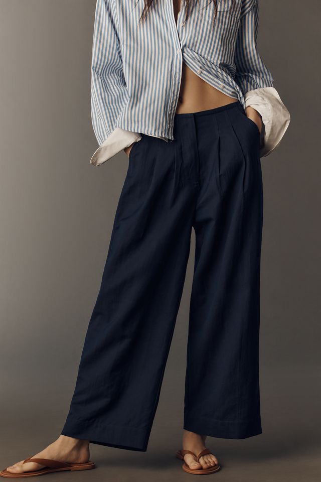 Chinti & Parker Linen Cotton Wide-Leg Pants #1