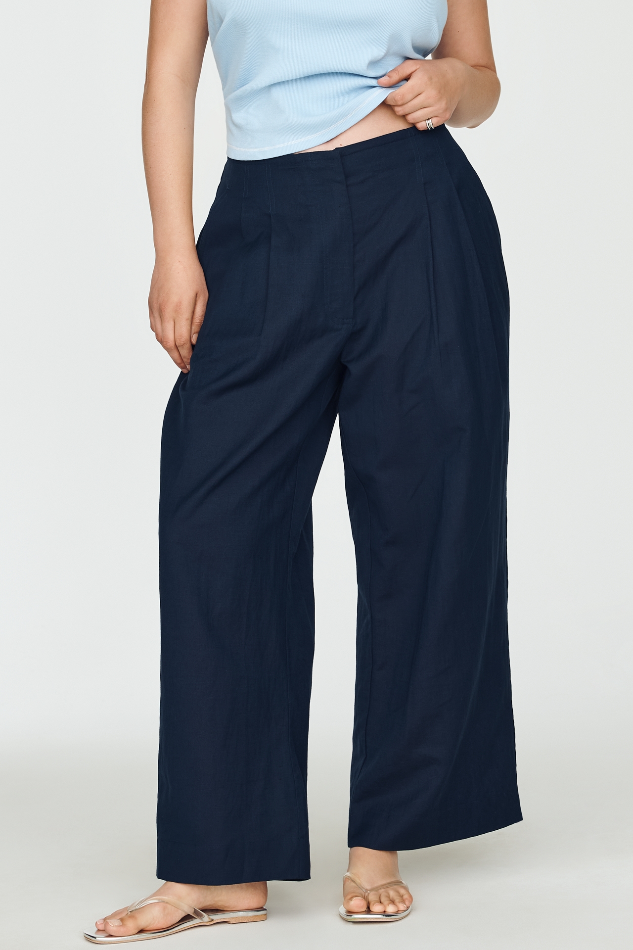 Chinti & Parker Linen Cotton Wide-Leg Pants