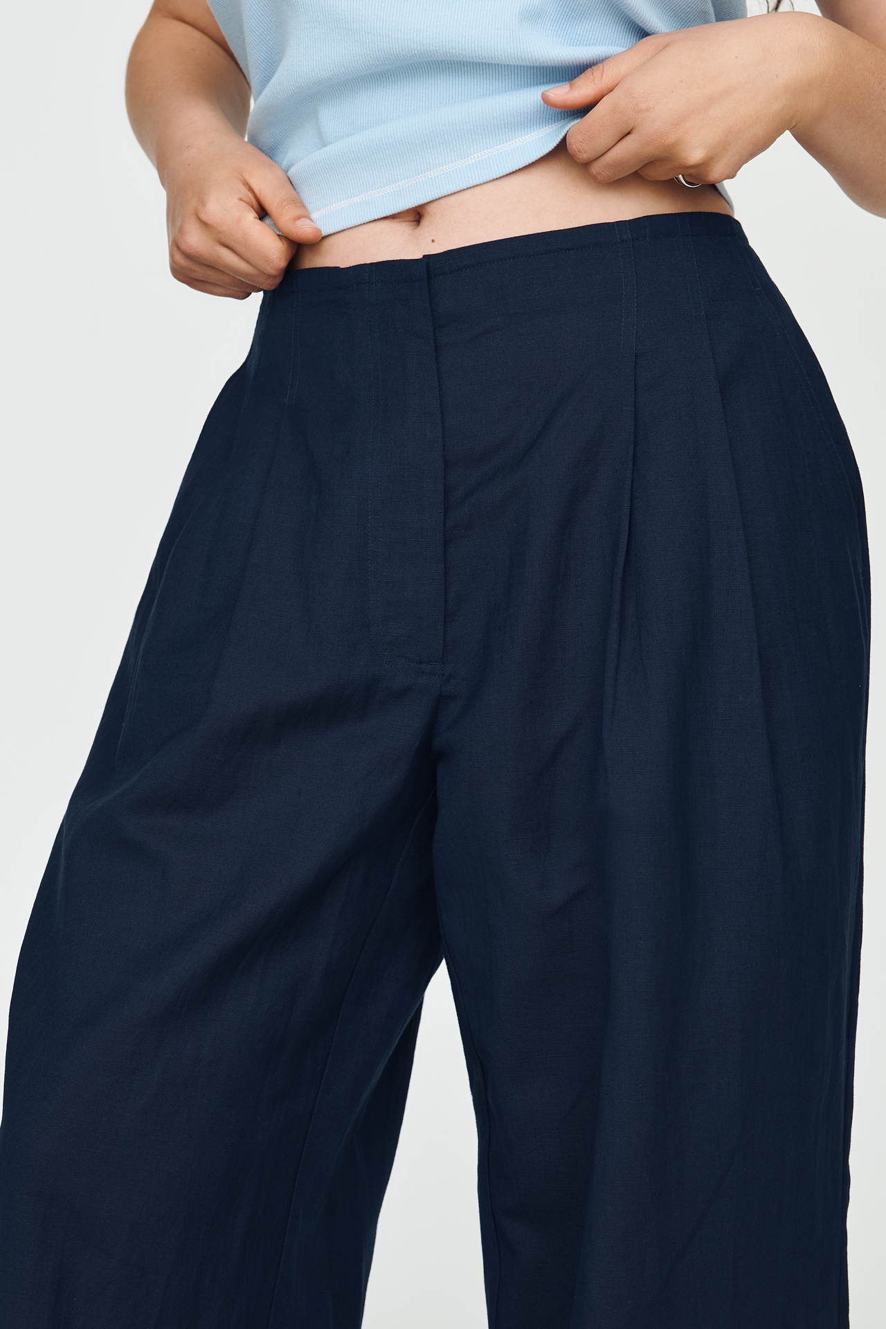 Chinti & Parker Linen Cotton Wide-Leg Pants