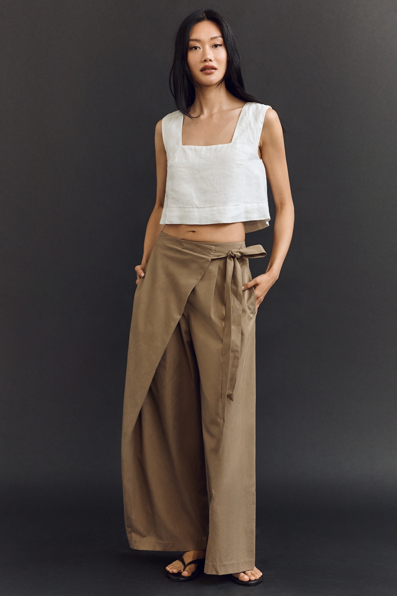 Whiteroom + Cactus Wrap Side-Tie Pants