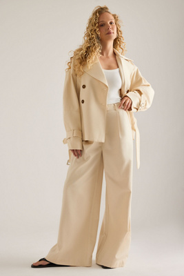 Odd Muse Cotton Mix Wide-Leg Trousers