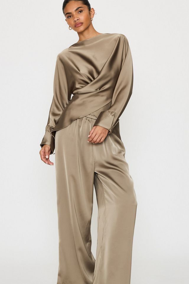 Odd Muse Satin Wide-Leg Trousers #2