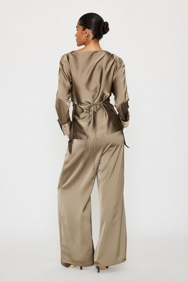 Odd Muse Satin Wide-Leg Trousers #4