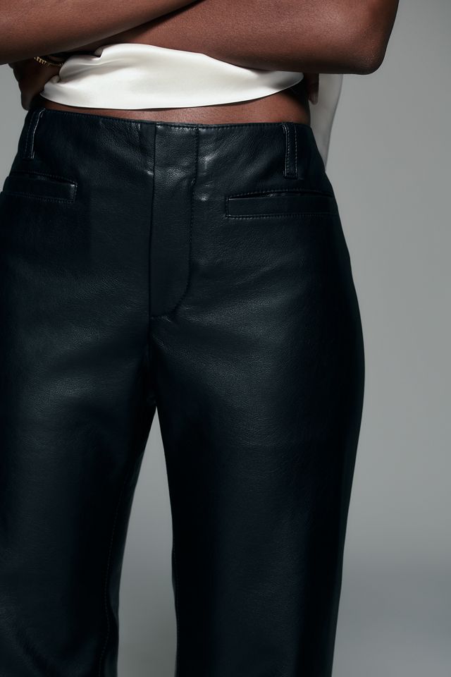 By Anthropologie Faux Leather Mid Rise Pants #1