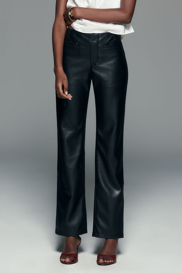 By Anthropologie Faux Leather Mid Rise Pants #2