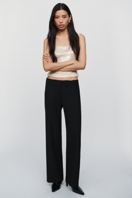 Maeve Sleek Low Rise Trousers by Anthropologie
