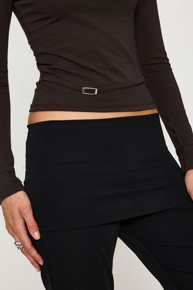 Feners Encanto Fold-Over Flare Trousers #3