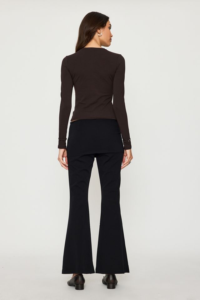 Feners Encanto Fold-Over Flare Trousers #4