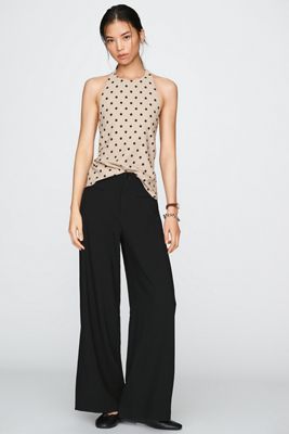 Maeve Drapey High-Rise Wide-Leg Trousers