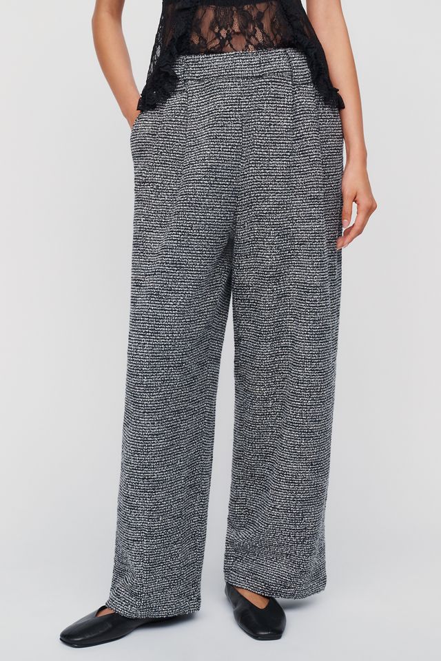 Maeve Plush Textured Trousers #1