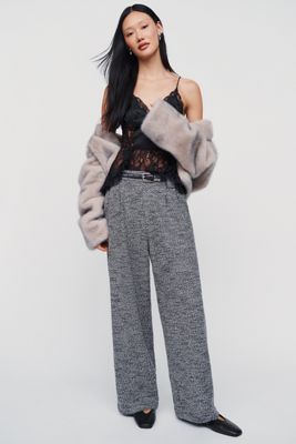 Maeve Plush Textured Trousers