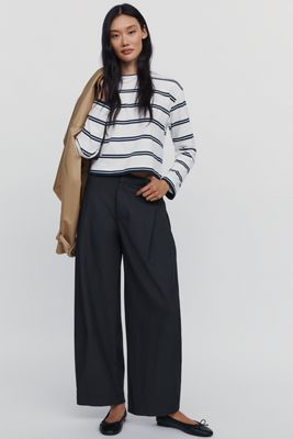 CUBIC Tailored Tapered Wide-Leg Trousers