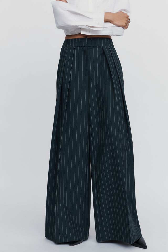 Naked Wardrobe Pinstripe Suiting Trousers #1