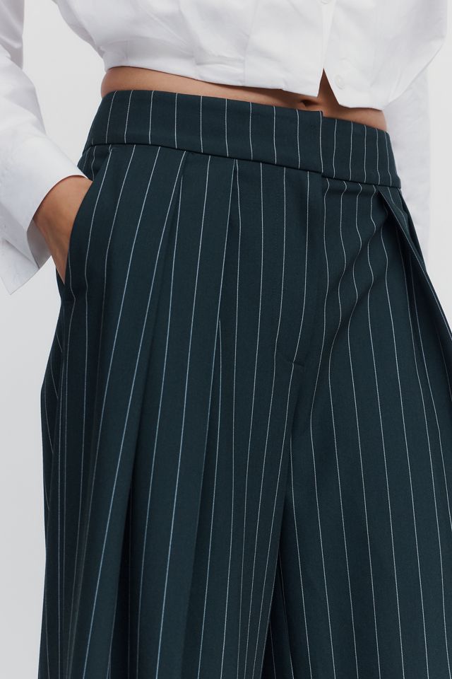 Naked Wardrobe Pinstripe Suiting Trousers #2