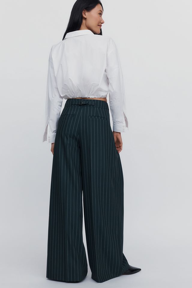 Naked Wardrobe Pinstripe Suiting Trousers #3