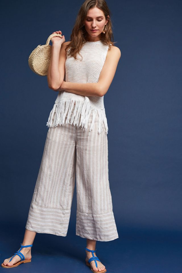 Eliana Linen Cropped Wide-Legs #1