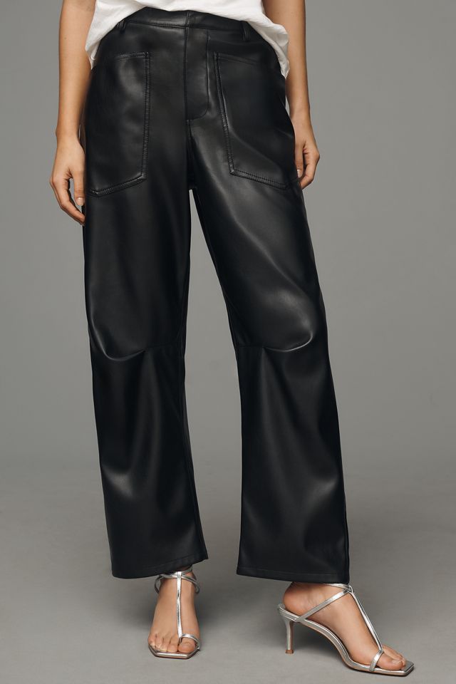 Steve Madden Haniel Faux-Leather Barrel Pants #1
