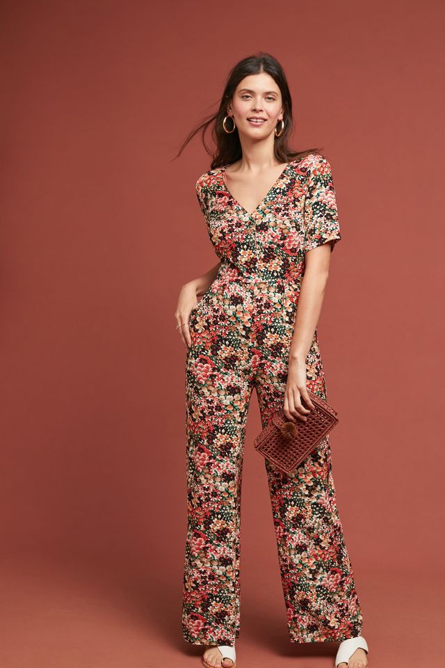 Anthropologie floral hot sale jumpsuit