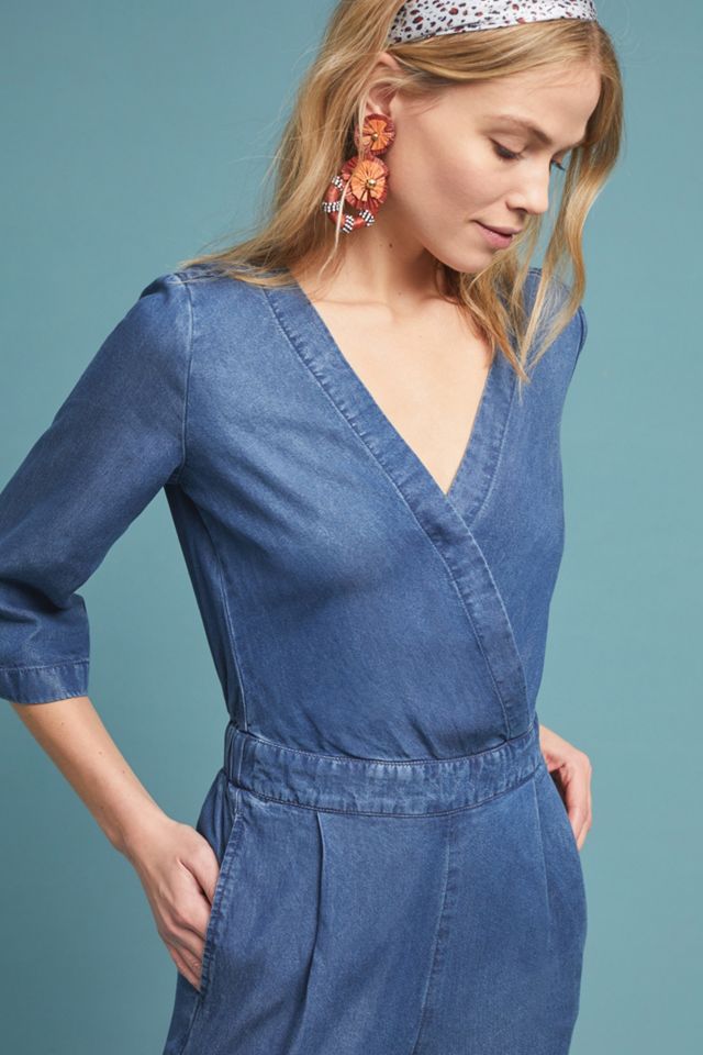 Surplice Chambray Jumpsuit #1
