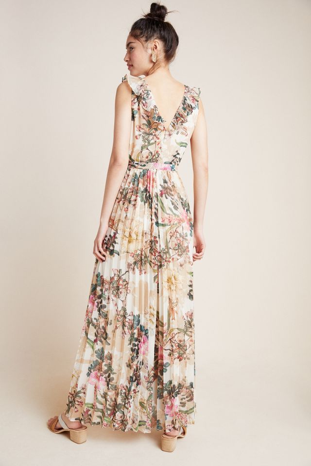 Aubrey pleated cheap floral jumpsuit