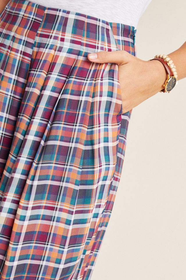 Averie Plaid Wide-Leg Pants #2