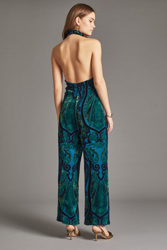 Eva Franco Velvet Halter Jumpsuit #2