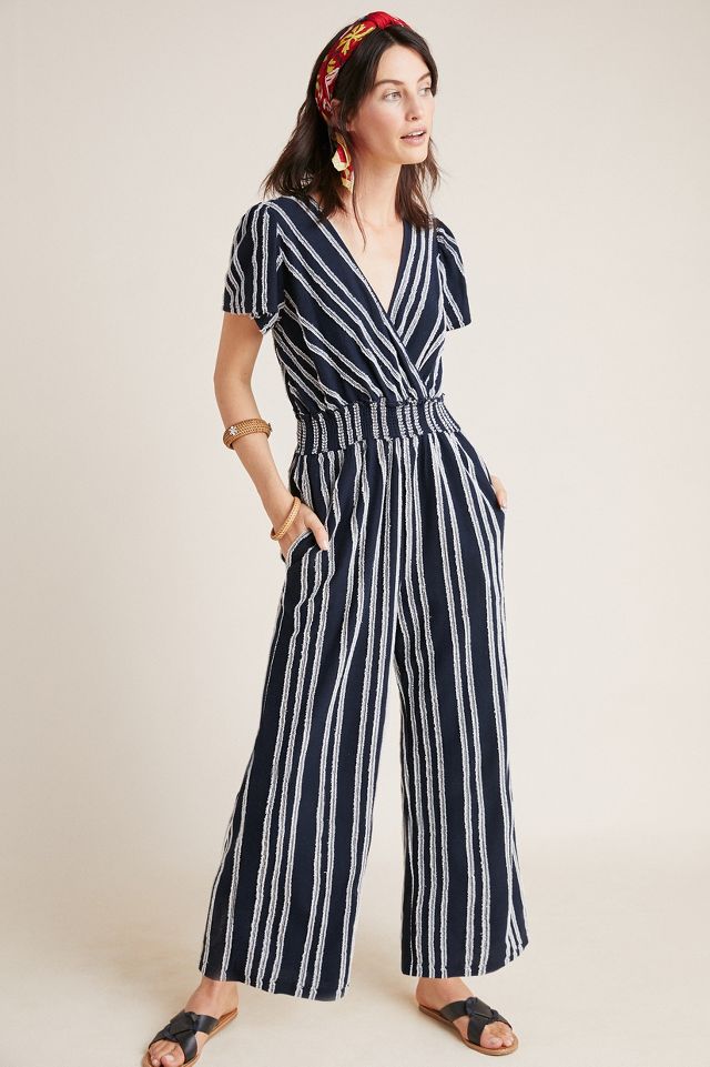Canovas striped jumpsuit on sale