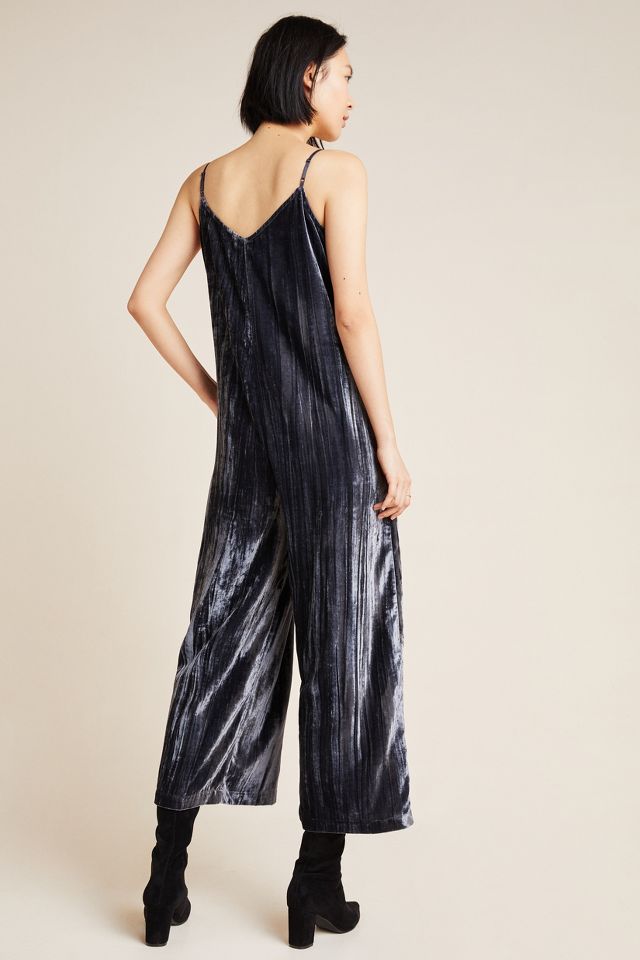 Anthropologie velvet shop jumpsuit