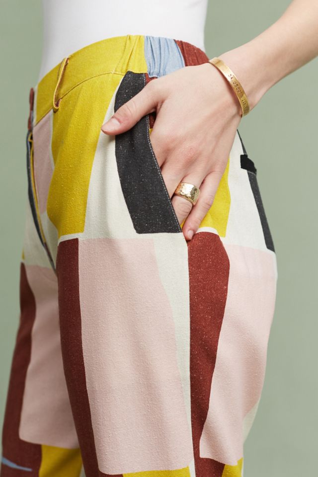 Blocked Silk Trousers #3