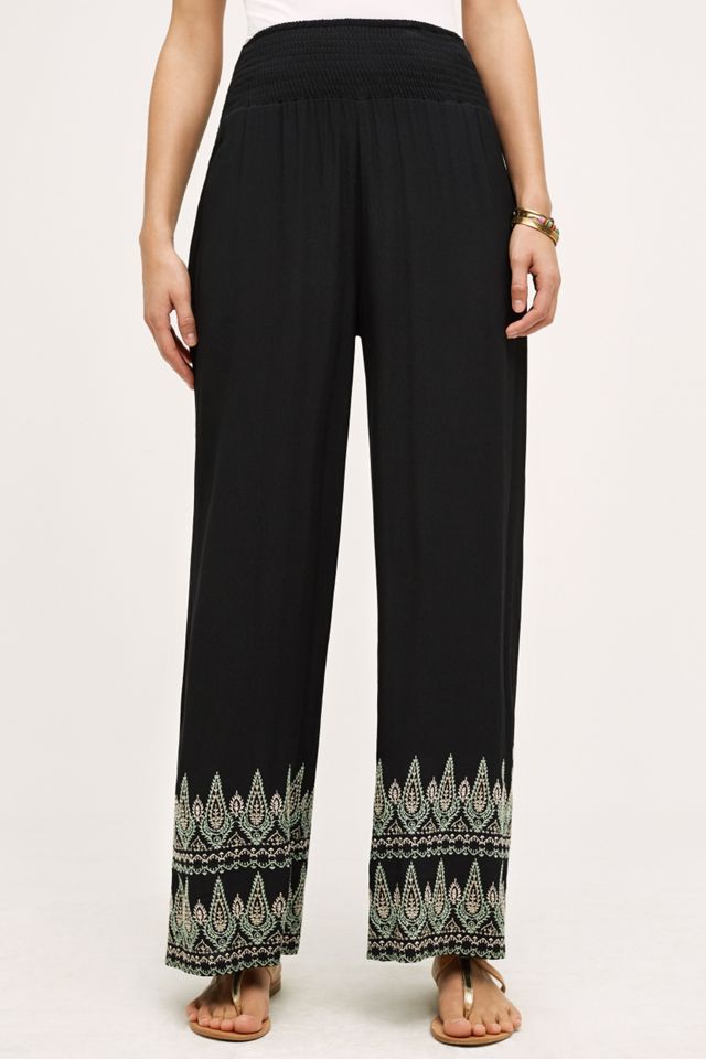 Embroidered Miramar Wide-Legs #1
