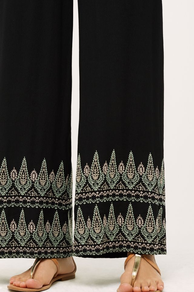 Embroidered Miramar Wide-Legs #3