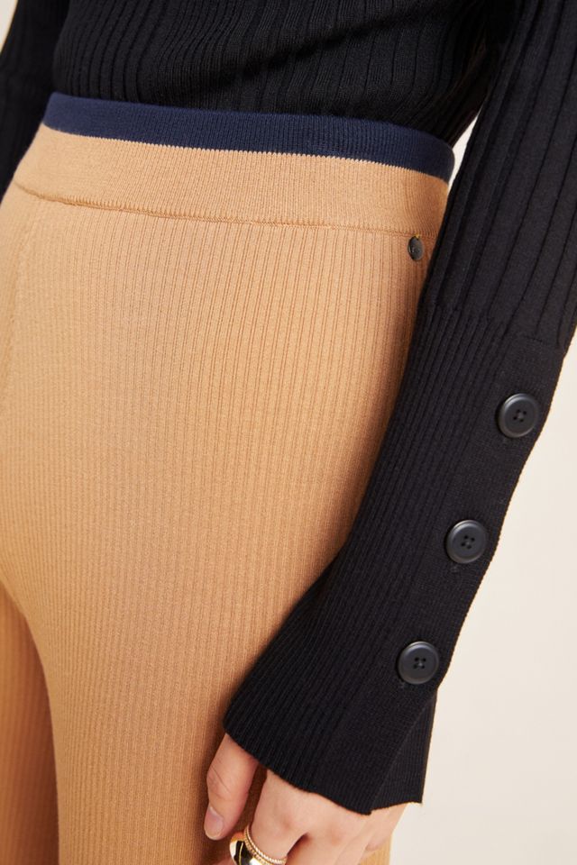 Scotch & Soda Ribbed Knit Wide-Leg Trousers #2