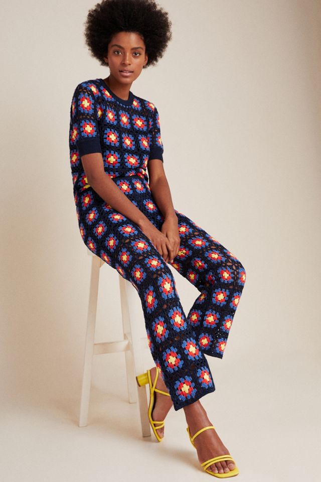 Scotch & Soda Crochet Wide-Leg Pants | Anthropologie