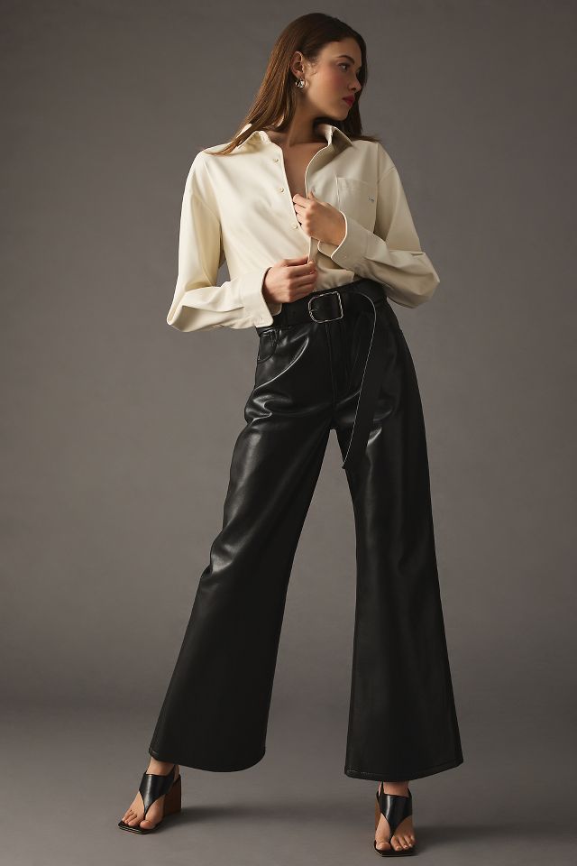 Liquid Leather Front Pocket Gaucho Pants - Trader Rick's for the artful  woman