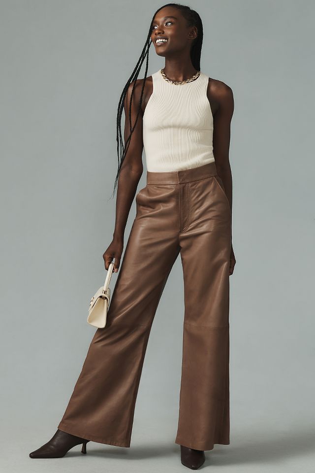 Paneled Leather Trouser – Theophilio