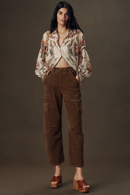 Citizen Of Humanity Marcelle Cargo Crop Pants In Brown