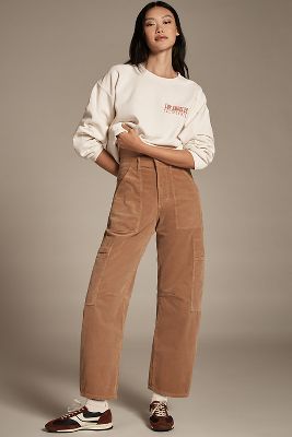 Citizens Of Humanity Marcelle Cargo Cropped Pants In Beige