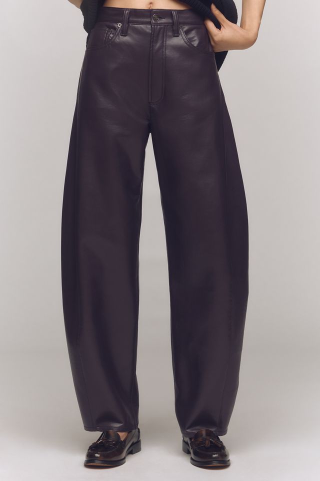 AGOLDE Luna Pieced Leather Barrel Pants #1