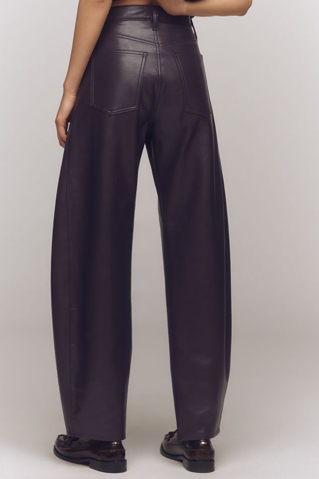 AGOLDE Luna Pieced Leather Barrel Pants #2