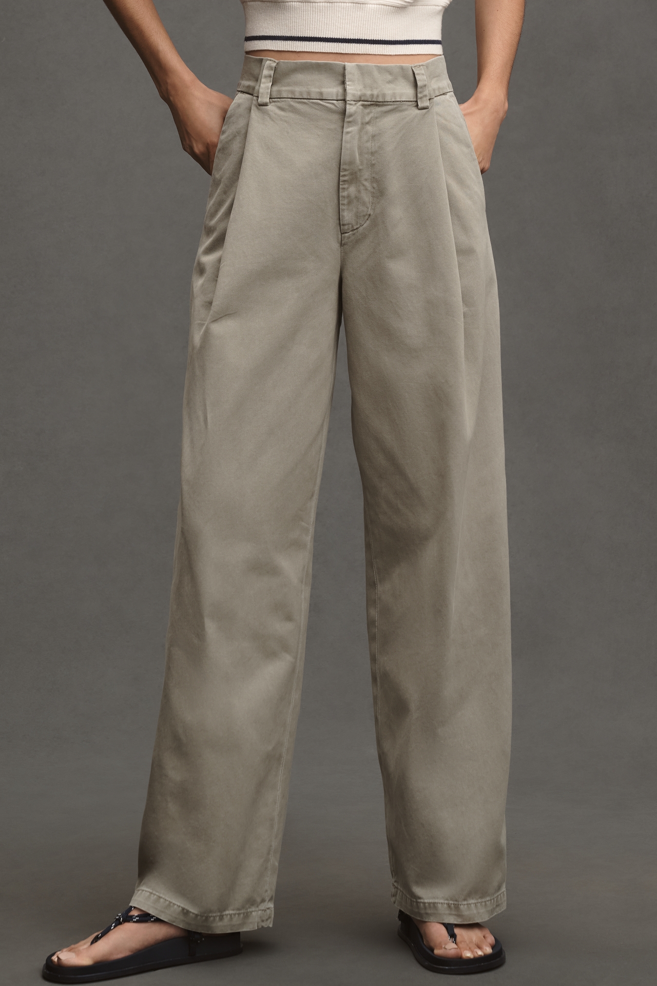 AGOLDE Deryn High-Rise Pleated Pants