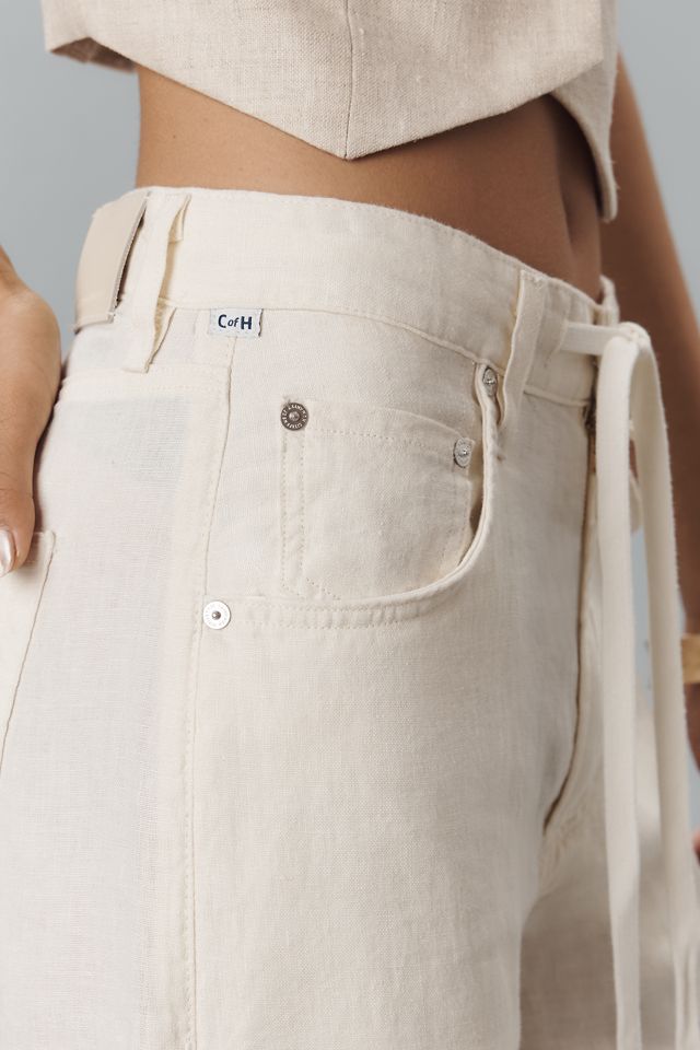 Citizens of Humanity Brynn Linen Drawstring Trouser Pants #3