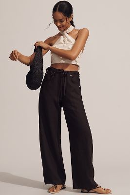 CITIZENS OF HUMANITY BRYNN LINEN DRAWSTRING TROUSER PANTS 
