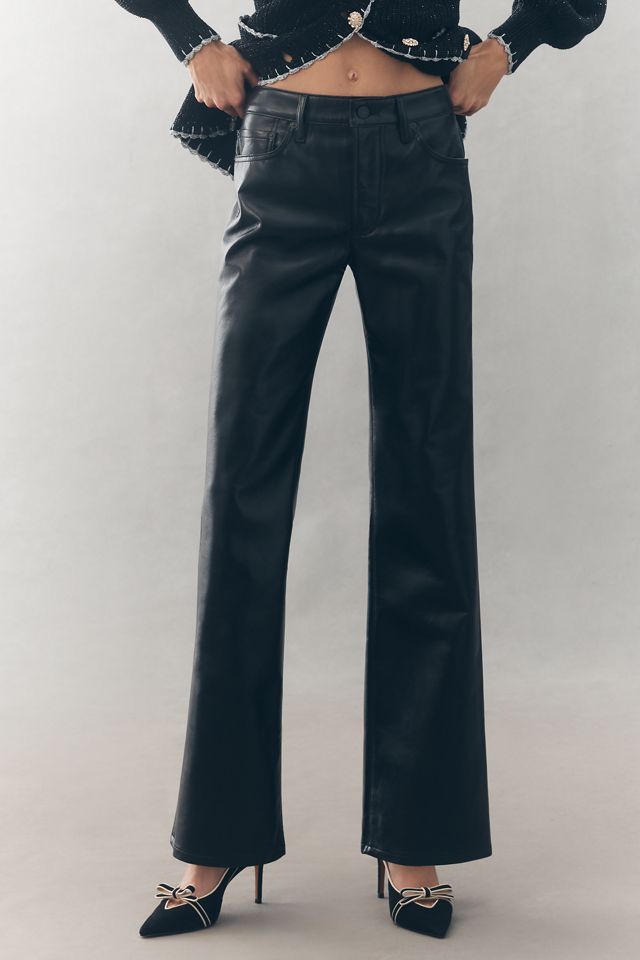 Citizens of Humanity Genova Leather Low-Rise Bootcut Pants