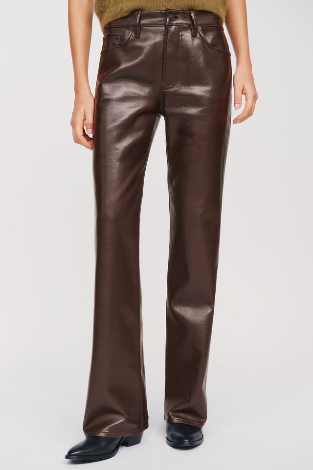 Citizens of Humanity Genova Leather Low-Rise Bootcut Pants #1