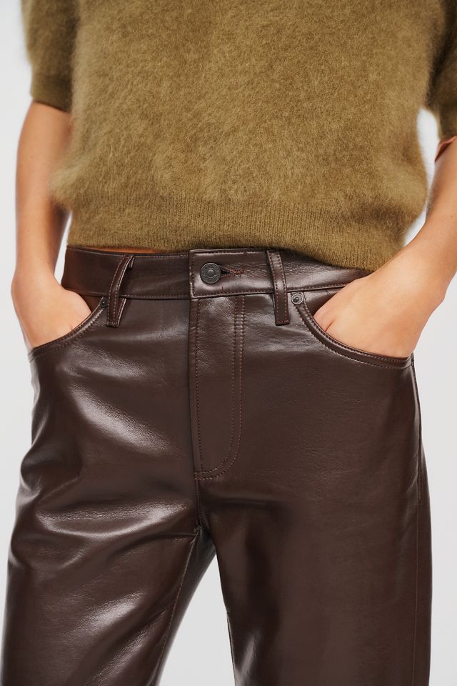 Citizens of Humanity Genova Leather Low-Rise Bootcut Pants #2