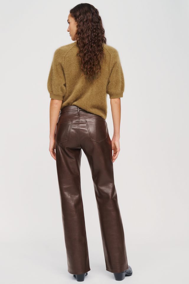 Citizens of Humanity Genova Leather Low-Rise Bootcut Pants #3