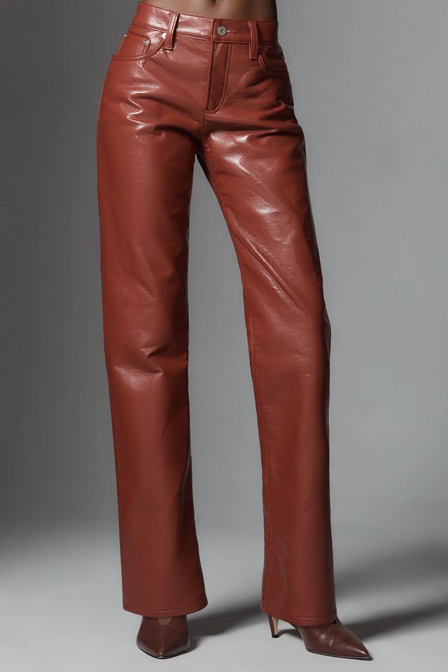 AGOLDE Low-Rise Slim Leather Pants #1