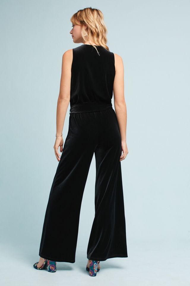 Mila Cross-Front Velvet Jumpsuit #3