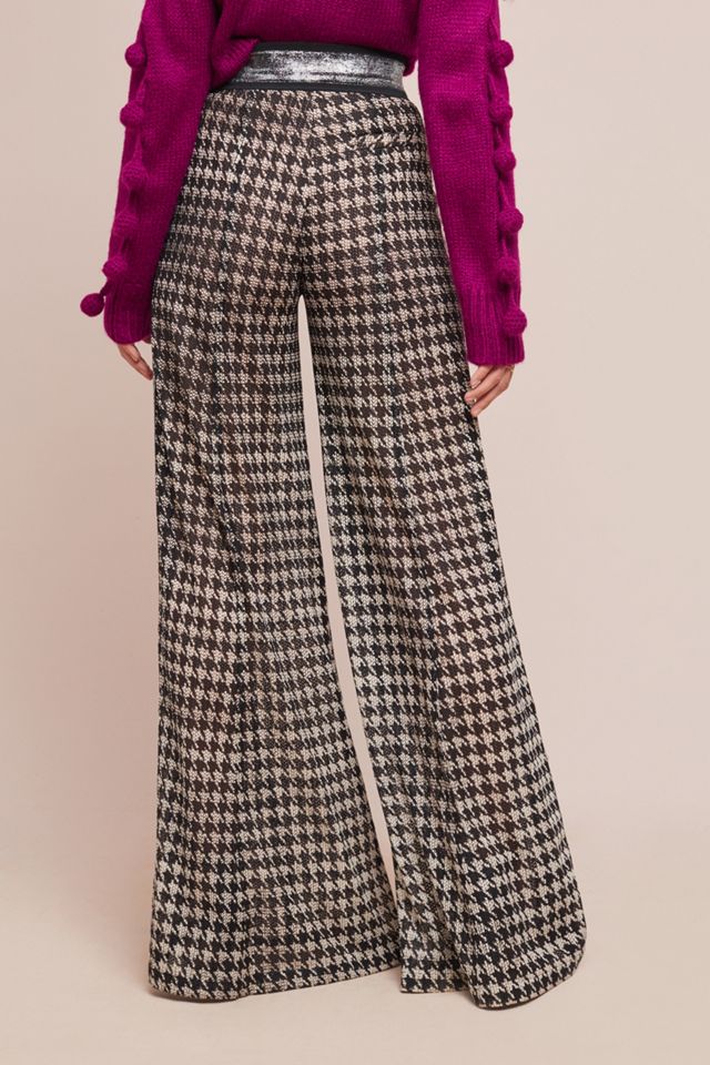 Byron Lars Houndstooth Wide-Leg Pants #1